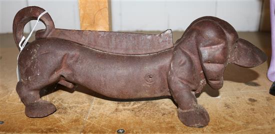 Dachshund metal bootscraper